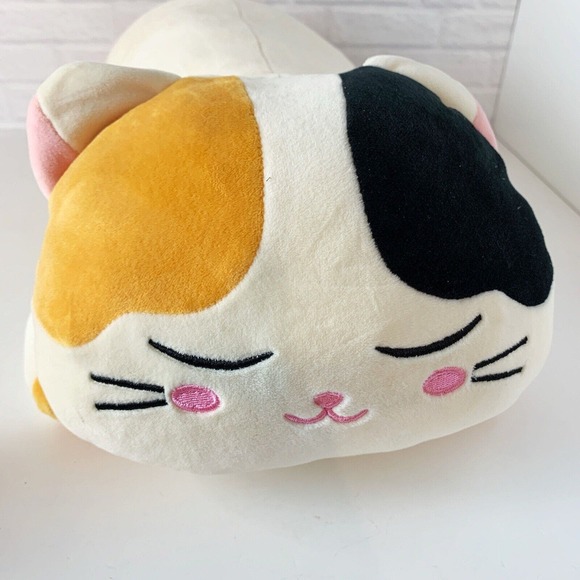 Unibingo Calico Cat Plush Pillow Kitten Stuffed Animal Soft 20" Laying Down - Picture 7 of 9